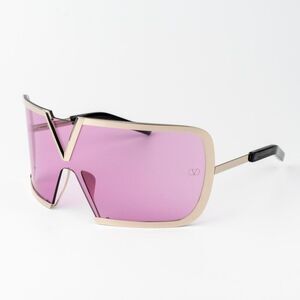 Valentino Men Sunglasses Titanium Gold Black Pink Mask V - ROMASK VLS-120C-146